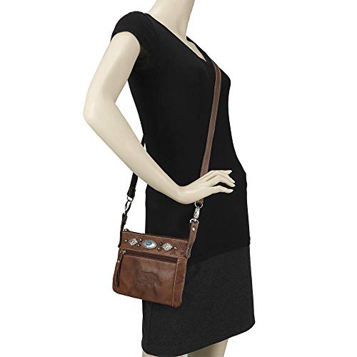 American West Women's Turquoise Trail Rider Crossbody Purse Turquoise One Size2