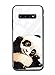 Produktbild Alsoar Case ersatz für Galaxy S10 Plus Hülle,Personalisiert Hülle Kompatibel mit Samsung S10 Plus,Ultra Dünn Silikon und Gehärtetes Glas Zurück Design Tasche Schale Kratzfeste (Panda-1)