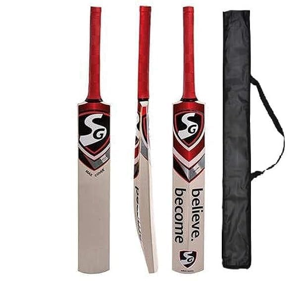 Image of Pro Super GradeCricket Bat Full Size Popular Willow Cricket Bat with Bat Cover Play for Plastic Ball | Tennis Ball | Rubber Ball (RED)