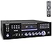 4 Channel Wireless Bluetooth Amplifier - 3000 Watt Stereo Speaker Home Audio Receiver w/FM Radio, USB, 2 Microphone w/Echo for Karaoke, Front Loading CD DVD Player, LED, Rack Mount - Pyle PD3000BA