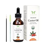 Celestial Psyché USDA Certified Organic Castor Oil (2 Oz with Essential Bundle - Eyebrow Kit) 100% Pure Natural, Chemical-Free, Hexane-Free, Promote Lash, Brow, and Hair Growth, Skin Hydration