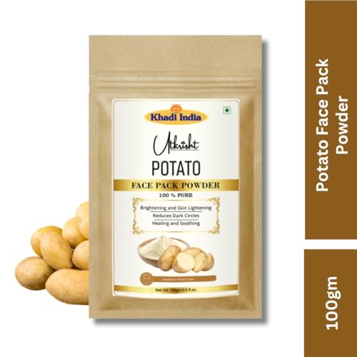 Image of Utkristh Khadi Potato Face Pack Powder 100 gm | Pure & Ayurvedic | For | Deep Cleansing for Glowing Skin | All Skin Types