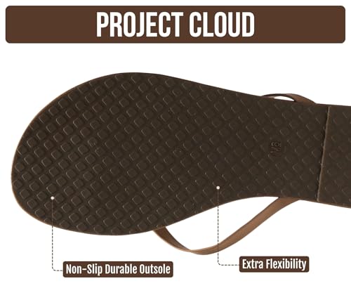 Image of Project Cloud Flip Flops for Women Footwear- Lightweight and Memory Foam Insole Sandals for Women 2026 - Durable Non-Slip Beach Essentials Flats for Women Sandals (Foundations)