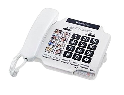 Clearsounds Teléfono con Cable Visual Ringer Amplificado Blanco miniatura 2