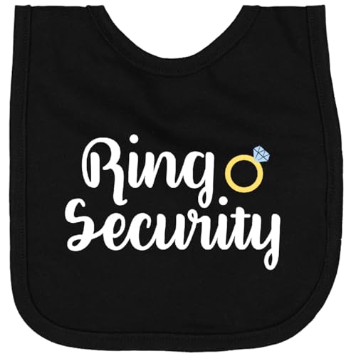inktastic Ringbearer Ring Security White Text Newborn Bib