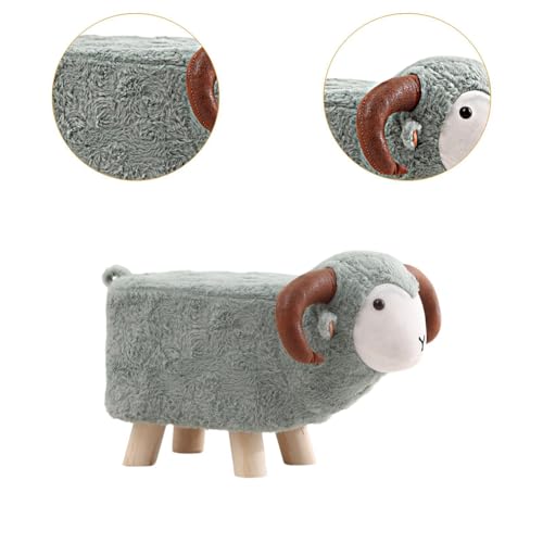 Tabouret animal repose-pieds ottoman en velours pour décoration salon
