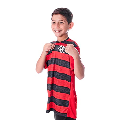 Camisa Flamengo Shout Infantil - Vermelha e Preta