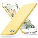 KUMEEK iPhone 6s Case, iPhone 6 Case, Liquid Silicone Rubber with Soft Microfiber Cloth Cushion Protective Case Thin Slim for iPhone 6s / iPhone 6 - Yellow