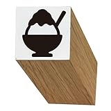BREA-1948- スケジュール 手帳用 カレンダー用 スタンプ 食べ物 スイーツ おやつ はんこ 1cm角 1.5cm角 2cm角 (151_かき氷, Lサイズ 2cm角)
