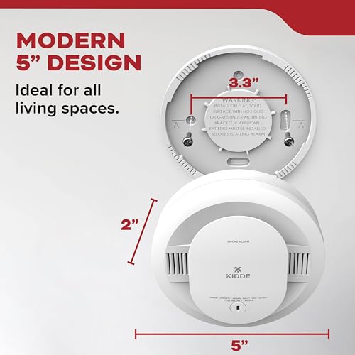 Kidde Smoke Detector, AA Battery-Powered, 20SDR, 3 Pack | LED Status Lights and Loud 85 dB Alarm, Ideal for Homes and Apartments - image 8