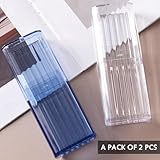 DILUSILK Cotton Bud Holder, 2 Pcs Portable Travel Cotton Bud Holder with Dustproof Lid,for Cotton Swabs, Dental Floss, Toothpicks and Cosmetics,for Storage, Travel, Outdoor and Individual Daily Use - Image 3