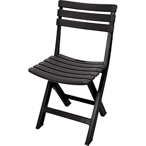 Spetebo Kunststof klapstoel, 80 x 45 cm, antraciet, tuin- en balkon, bistrostoel, inklapbaar, tuinstoel, campingstoel, outdoor, klapstoel voor tuin, balkon, terras