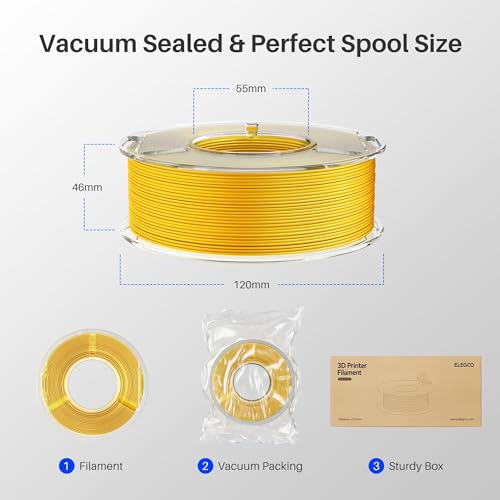 Image of ELEGOO Silk PLA Filament Bundle 1.75mm, Dual Colors 3D Printer Filaments Dimensional Accuracy + /- 0.05mm, Multicolors 4 Pack 250g Spool Green Red /Blue Purple /Black Red /Blue Green