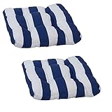 2er Set Stuhlkissen Streifen blau