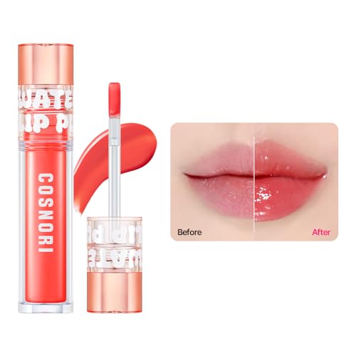 COSNORI Water-full Lip Plumper - Lip volumizing effect, Plump & moist texture, Hydrated lips, Vegan (Strong 03 Purity Coral)