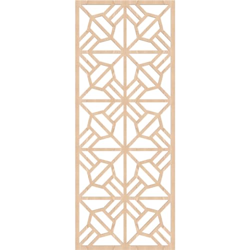 Image of 21 3 /8 inchW x 54 3 /8 inchH x 1 /4 inchT Auburn Decorative Fretwork Wood Wall Panels, Red Oak