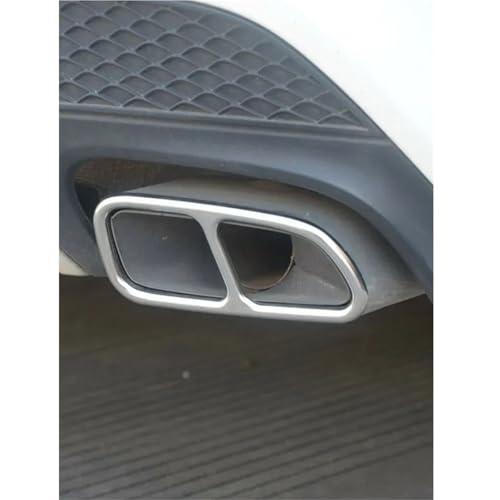Cache-pot d'échappement arrière premium silver pour Mercedes CLA C117