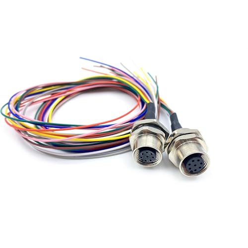 Conector hembra M12 8 pines IP67 cable 0.5 m miniatura 1