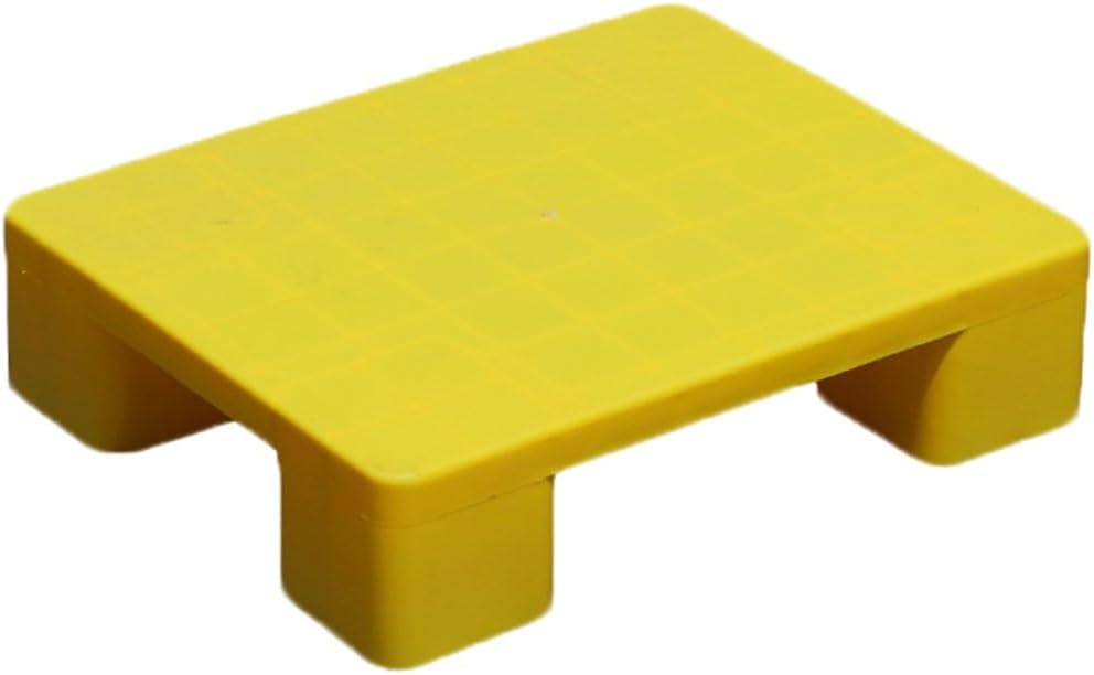 WIGING Plastic Pallet, Nestable Shipping Pallet for Supermarket Kitchen Warehouse Outdoor, Moisture-Proof Pet Floor Mat, Safety Storage Pads (Color : Yellow, Size : 50x40x12cm/19.68x15.74x4.72in)