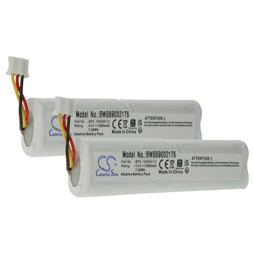 vhbw 2X Batterie Ersatz für Telenot BP3, 100056112 für Alarmanlage, Alarmsystem (1200 mAh, 6 V, Alkaline)