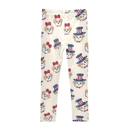 Dog Head Hat P Girls Leggings Athletic Pants Tights Stretch Bottom2