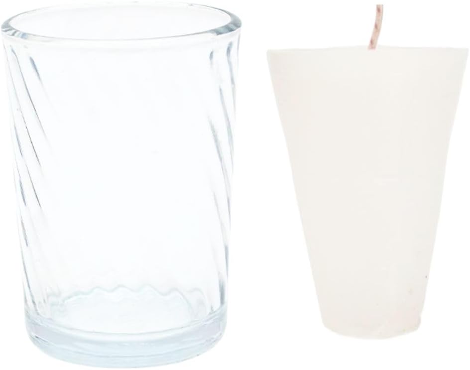 Pack of 20 Candlesticks in Coffee Glass | 10 cm high x 7 cm diameter | 100% paraffin | Ideal for Katholic events or ceremonies |