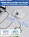 PD30W European Travel Plug Adapter, International Power Adapter with 3 Outlets 2 USB-C and 2 USB-A Fast Charger, Universal Travel Adapter with 3ft Extension Cord for EU US UK Europe France Spain