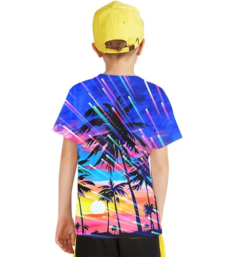 Image of Linnhoy Kids 3D Print Fashion Graphic T-Shirts for Boys Girls 6-16 Years