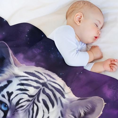 Manta de tigre de franela extra suave manta de forro polar para cama y sofa 4