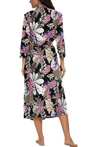 Image of VINTATRE Women Robes Long Knit Bathrobe Lightweight Soft Bath Robe with Pockets
