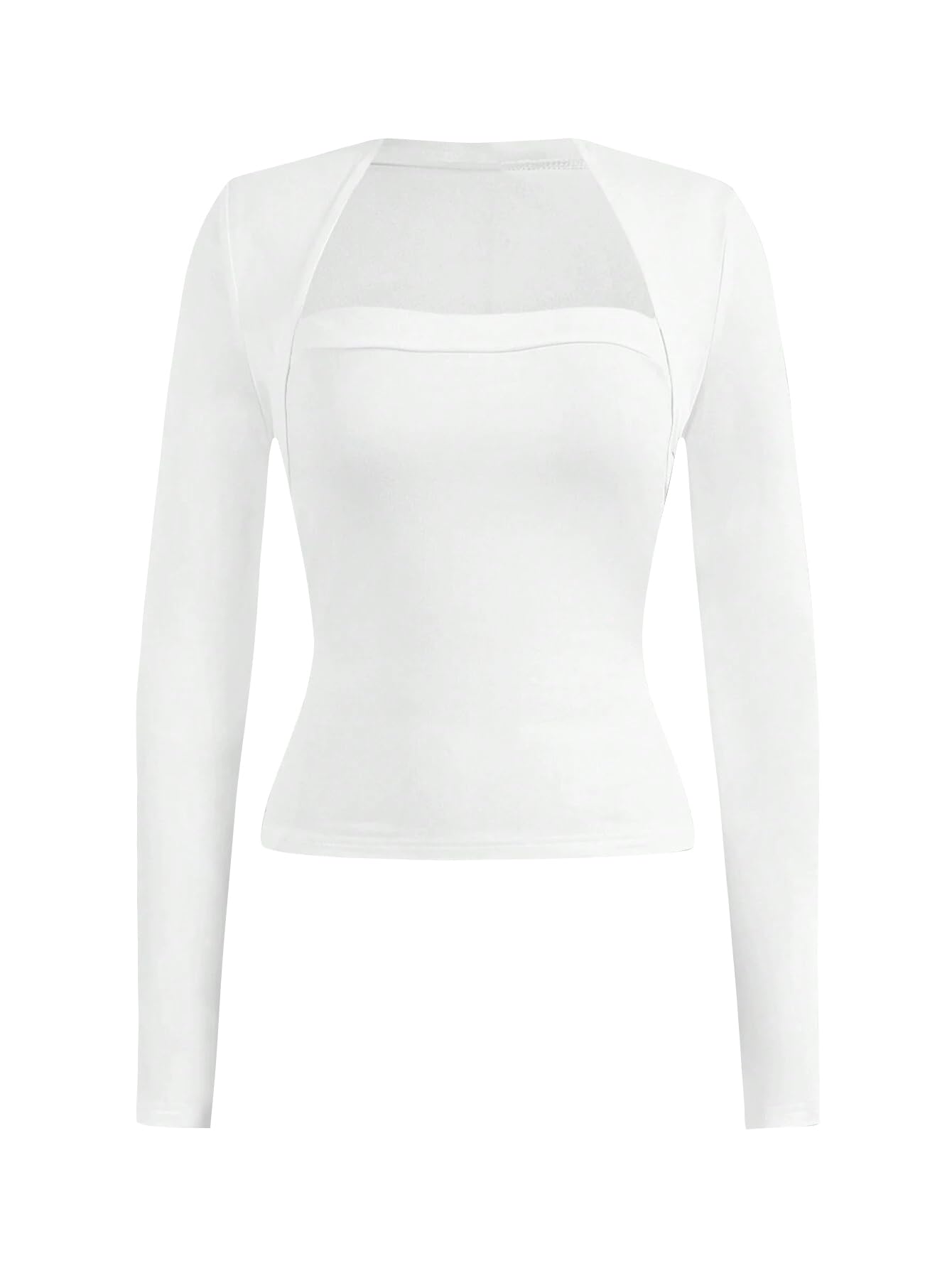toochki Tops for Women Long Crop Top for Women's Tank Activewear Tee Sports Casual Square Neck Cotton Camisole-picture-25