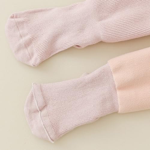 Girls Fleece Lined Tights Toddler Baby Winter Thermal Leggings Kids Solid Color Thick Warm Footed Pantyhose Stockings4