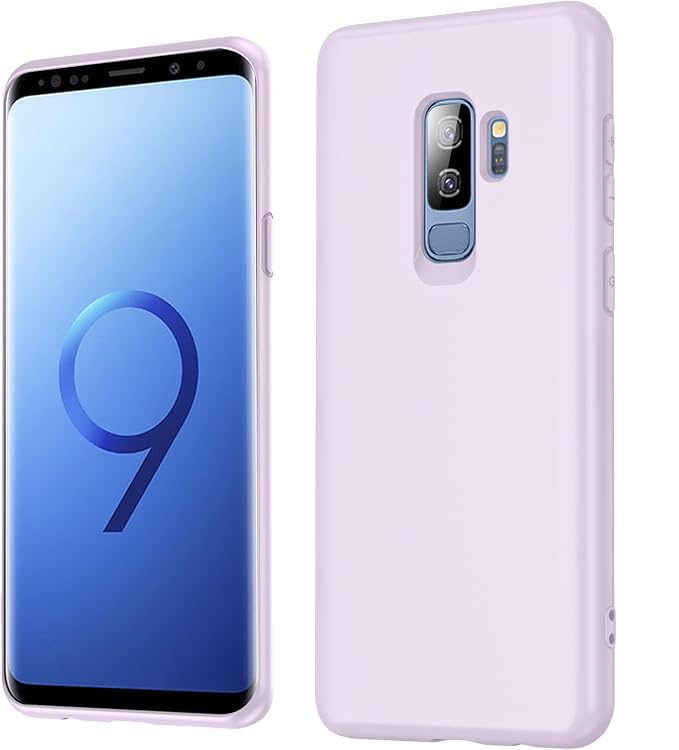 Coque intégrale en silicone liquide pour Samsung S9 Plus finition premium violet