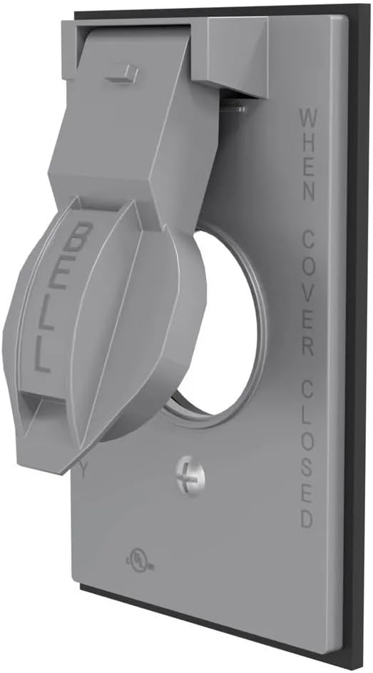 BELL 5155-0 Weatherproof Device Cover, Gray, Hubbell