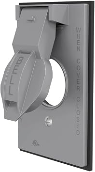 BELL 5155-0 Weatherproof Device Cover, Gray, Hubbell