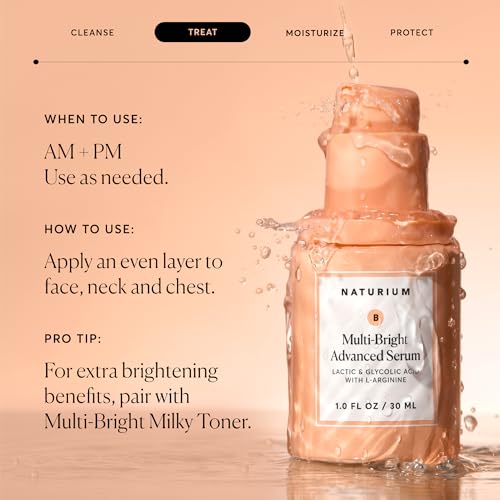 Naturium Multi-Bright Advanced Serum, Exfoliating Skincare for Radiant Glow with L-Arginine, Lactic & Glycolic Acid, 30 mL / 1.0 fl oz - image 4
