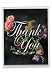 J2358ATYG Jumbo Thank You Card: Chalk and Roses With Envelope (Extra Large Version: 8.5'' x 11'')