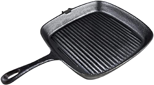 Sartén para Tortitas Sartén para Panqueques, Sartén Cuadrada para Bistec De Hierro Fundido, Sartén Rayada para Desayuno con Huevo, Sartén Antiadherente para Bistec