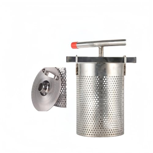 手動式脱水ジューサー、304ステンレススチール製 | 蜂蜜、果物、野菜、豆腐、チーズに最適 | 脚付き設計の大容量1.9Lで、業務用にも家庭用にも最適 (3L)