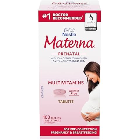Materna Nestle Prenatal Postpartum Vitamin & Mineral Supplement 100 Tablets Cover