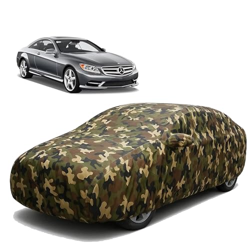 Image of Sulfar 100% Waterproof Car Body Cover for Mercedes Benz CL Class - Triple-Stitched Dustproof UV, Heat & Rain Protection with Mirror Pockets, Full-Bottom Elastic & Free Storage Bag - All-Weather Indoor