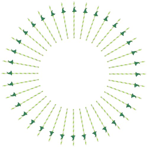 GALPADA Pitillos de Papel Halloween Sombrero Bruja 100 pcs