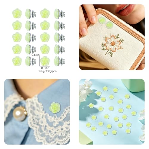 Image of 20 Pcs Enamel Rose Flowe Brooches Pins for Women Colorful Floral Brooch Flower Lapel Pin Badge Crafts Breastpin Jewelry Gift for Women Men Clothing Bags Backpacks Jackets Hat