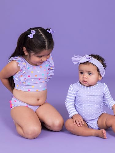 Image of RuffleButts Baby /Toddler Girls UPF50+ Waterfall Tankini Two Piece Swimsuit