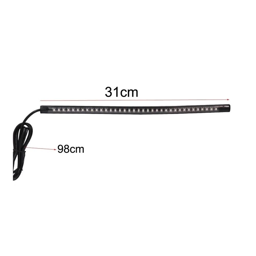 Traseras Freno Lámpara Luz De Freno Trasera Señal Giro Goma Suave Para Motocicleta SMD3528 12V Flexible Universal 36 LED Barra Tira Lámpara Que Fluye