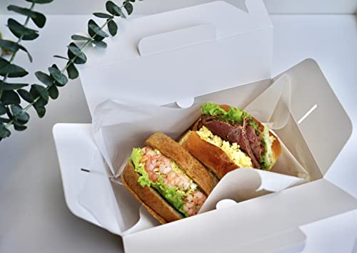 Pandapanda 50 Pcs Brown Gable Boxes (8.25"×5"×4") For Foods, Gifts And Party Favors (100 Oz) Treat Boxes, Goodie Gift Boxes #TOP4