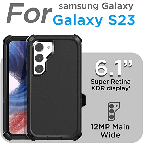 Aicase Belt Clip Case For Samsung Galaxy S23(6.1") With Screen Protector, Heavy Duty Drop Protection Full Body Rugged Shockproof/Dust Proof Military Protective Tough Durable For Samsung S23 6.1"_6 #TOP1