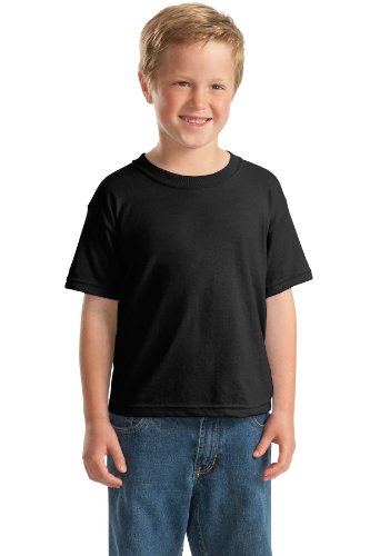 Gildan Boys Heavy Cotton T-Shirt(G500B)-Black-M #TOP2