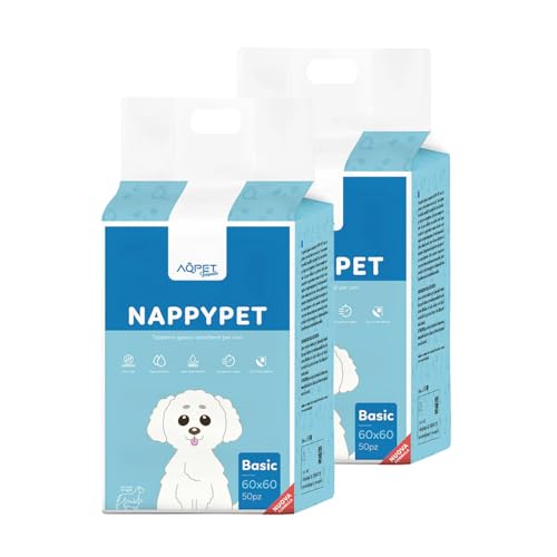 100 Tappetini Assorbenti per Cani 60x60 cm - Traversine...