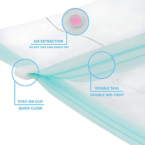 Rainbow Craft 24-PACK Vacuum Storage Bags for Cloths Space Saver Vacuum Bags for Blanket Including 2pc X-Jumbo, 5pc Jumbo, 4pc Large, 4pc Medium&9pc Hand Roll Cloth Bags - with FREE Dual Pump